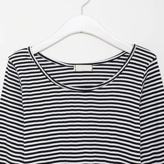 Striped basic long-sleeved T-shirt