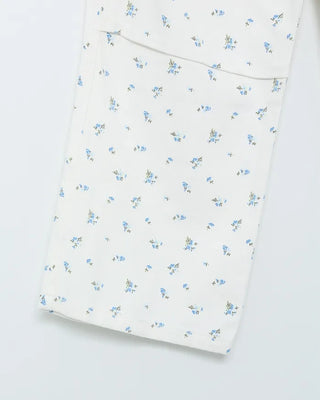 Flower pattern cotton pants