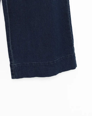 Pocket Two-Button Wide Denim Pants