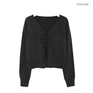 Ribbon knit cardigan