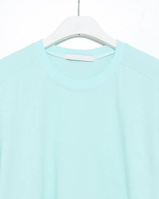 (Unisex) Rib Neck Simple Short Sleeve T-Shirt