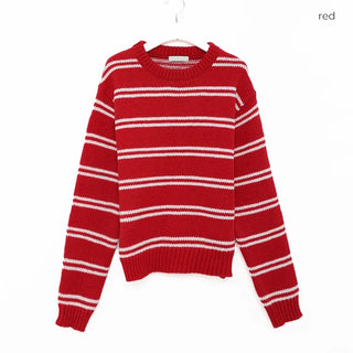 Striped round knit