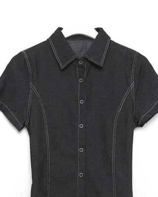 Shirt denim dress