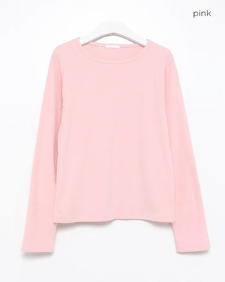 Scooped Neck Fleece Long T-Shirt