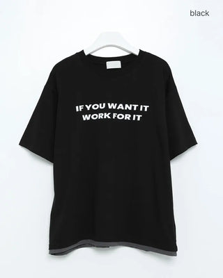 Layered lettering T-shirt
