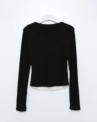 Lace Ribbon Layered Cardigan