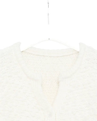 Fleece V-neck Round Cardigan