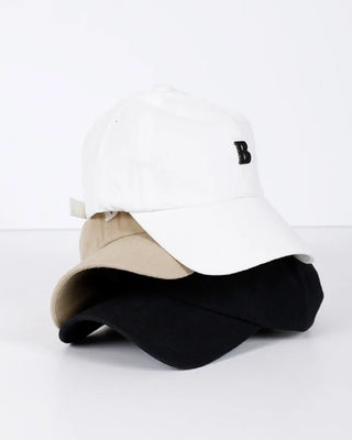 B cotton ball cap