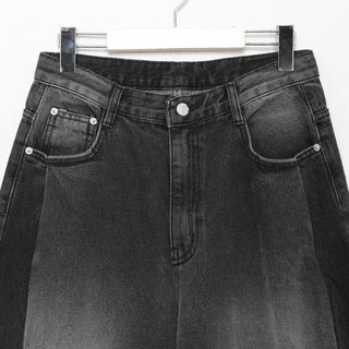Vintage Wash Wide Denim Pants