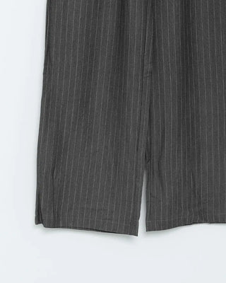 Layered pinstripe slacks