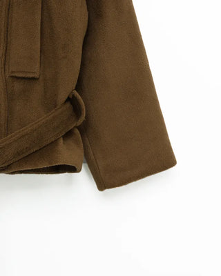 Trench-style mid-length jacket