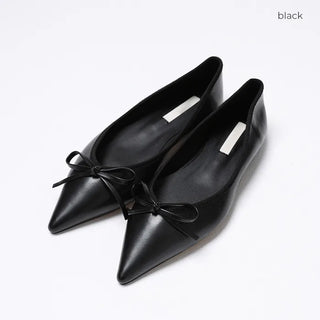 Ribbon integrated toe flat shoes