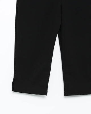 Side-slit capri pants