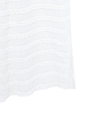 Lace wave long skirt