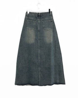 Vintage denim long skirt