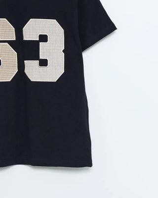 Checked numbering T-shirt