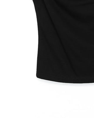 Drape off-shoulder T-shirt