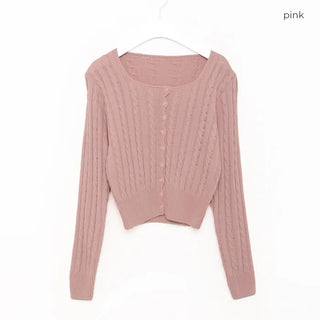 Cable knit cardigan