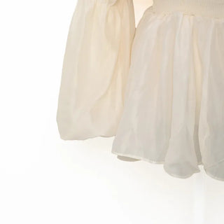 Off-shoulder chiffon blouse dress