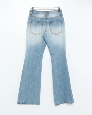 Washed low-rise denim