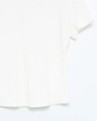Jacquard cotton rib T-shirt