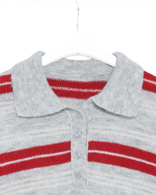 Striped long-sleeved knit