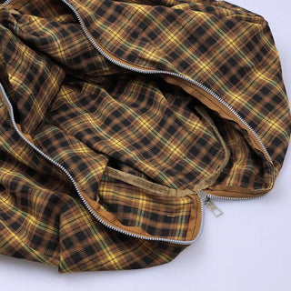 Checkered cloth big bag