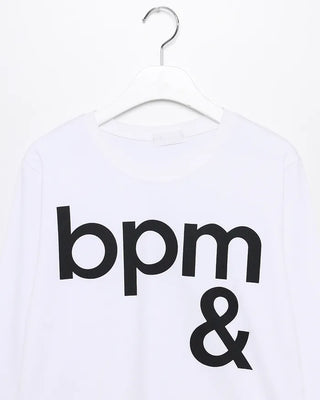 bpm & Lettering Long Sleeve Cut and Sewn