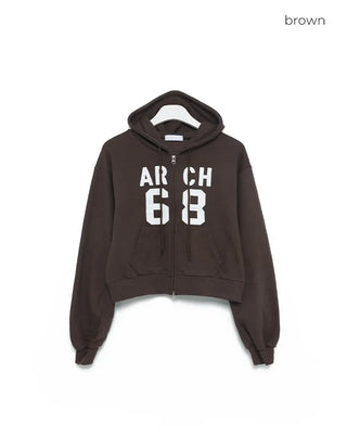 68 Patch Crop Hoodie