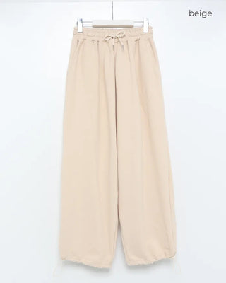 2-Way Wide Waist Elastic Pants