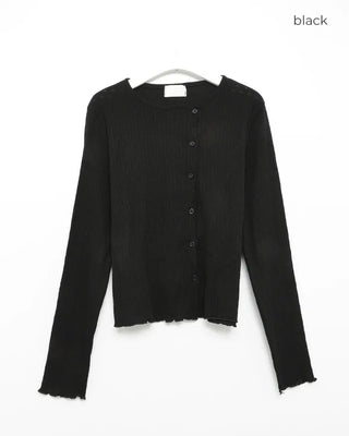 Side-button pointe cardigan