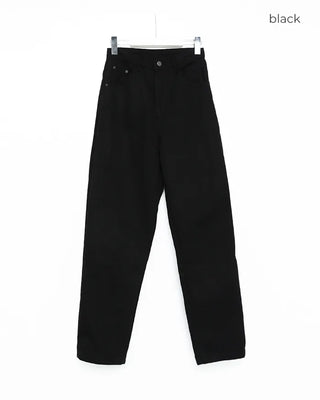 Side-tucked white cotton pants