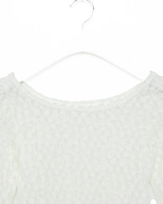 Boat neck floral lace slim top