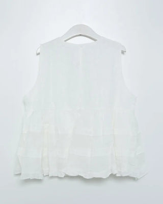 Embroidered ruffle blouse