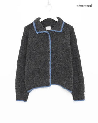 Two-tone knit cardigan