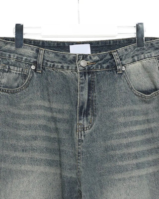 Basic wide-leg denim pants