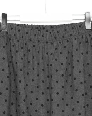 Polka dot corduroy track pants
