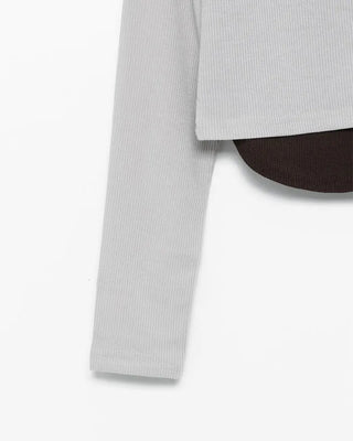 Layered crop cardigan