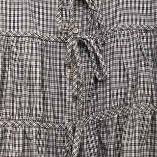 Ribbon check blouse