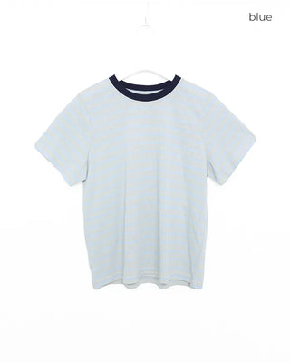 Casual striped short-sleeved T-shirt