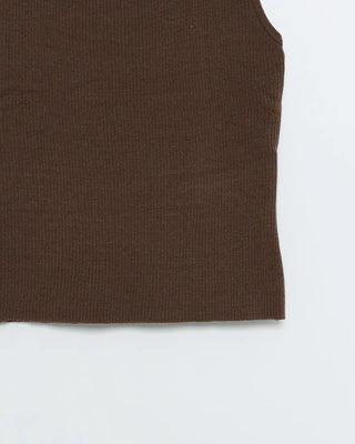 Two-tone layered sleeveless top