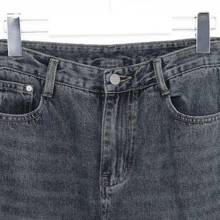 Vintage Wash Wide Denim Pants