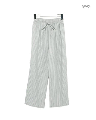 Seersucker Stripe Banding Pants