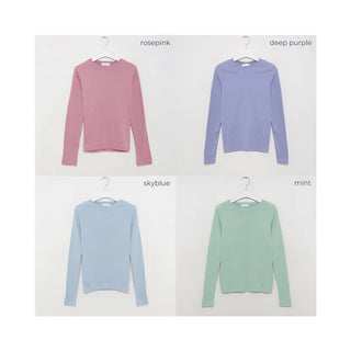 Colorful basic long-sleeved T-shirt
