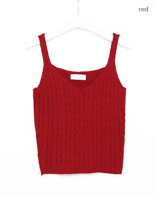 Cable knit bustier