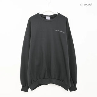 Moon print back point sweatshirt