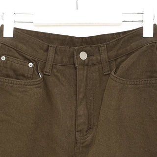 Peach skin cotton pants