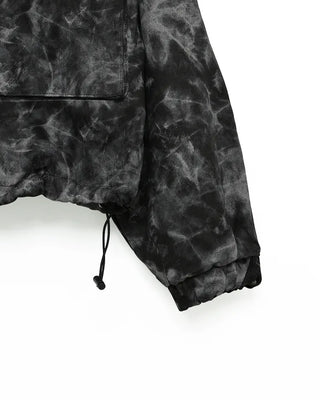 Tie-dye cropped military jacket
