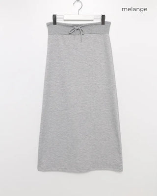Waist String Sweat Long Skirt