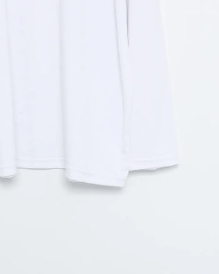 (Unisex) U-neck simple long-sleeve cut and sew